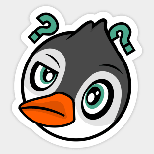 Confused Penguin Mersey Sticker